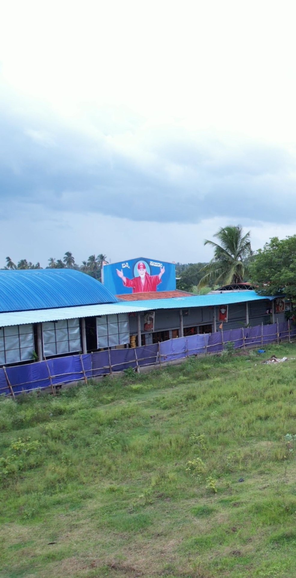 Temple with Blue Roof